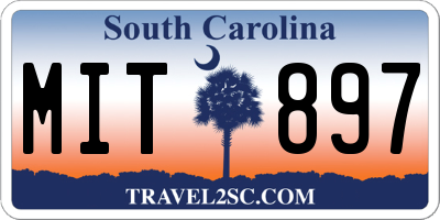 SC license plate MIT897