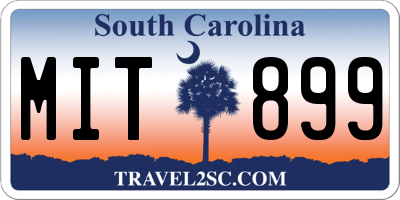 SC license plate MIT899