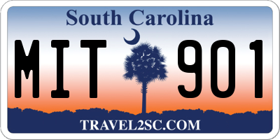 SC license plate MIT901