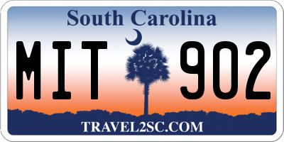 SC license plate MIT902