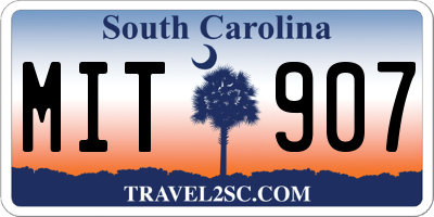 SC license plate MIT907