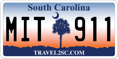 SC license plate MIT911