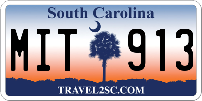 SC license plate MIT913