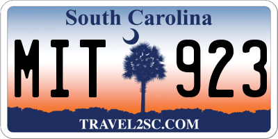 SC license plate MIT923
