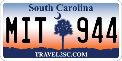 SC license plate MIT944
