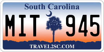 SC license plate MIT945