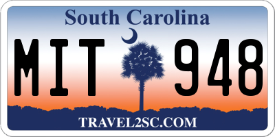 SC license plate MIT948