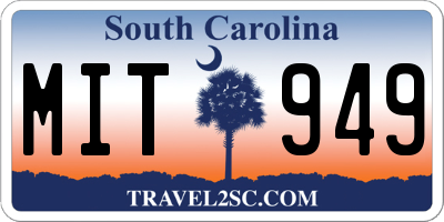 SC license plate MIT949