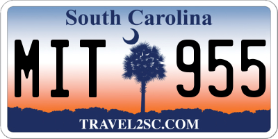 SC license plate MIT955