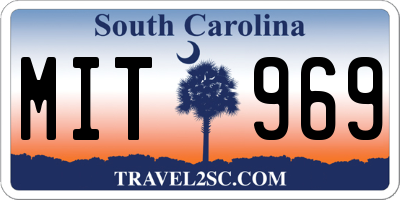 SC license plate MIT969