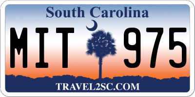 SC license plate MIT975