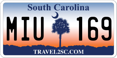 SC license plate MIU169