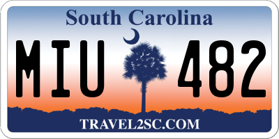 SC license plate MIU482
