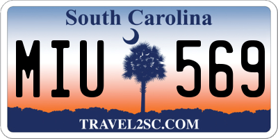 SC license plate MIU569