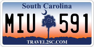 SC license plate MIU591