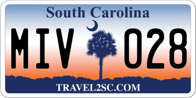 SC license plate MIV028
