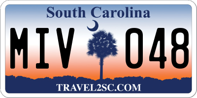 SC license plate MIV048