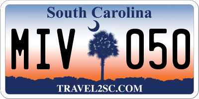 SC license plate MIV050