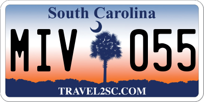 SC license plate MIV055