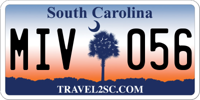 SC license plate MIV056