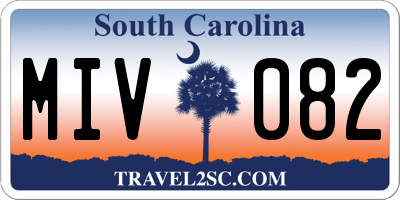 SC license plate MIV082