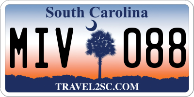 SC license plate MIV088