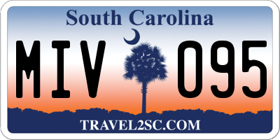 SC license plate MIV095