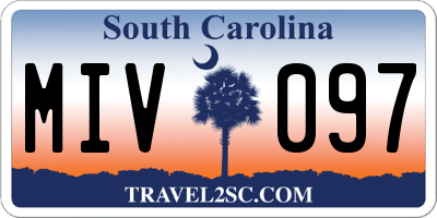 SC license plate MIV097