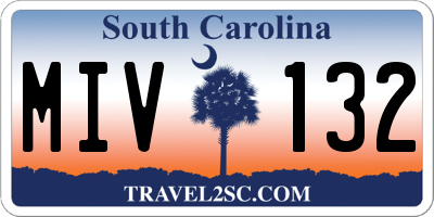 SC license plate MIV132