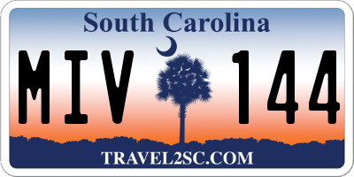 SC license plate MIV144