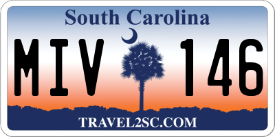 SC license plate MIV146