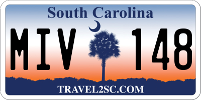 SC license plate MIV148