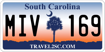 SC license plate MIV169