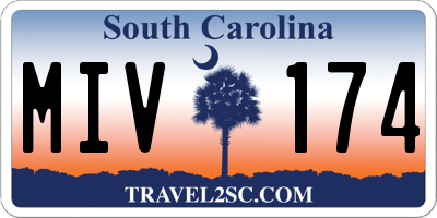 SC license plate MIV174