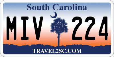 SC license plate MIV224