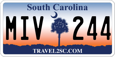 SC license plate MIV244