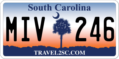 SC license plate MIV246