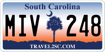SC license plate MIV248