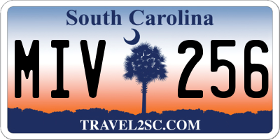 SC license plate MIV256