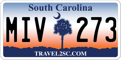 SC license plate MIV273