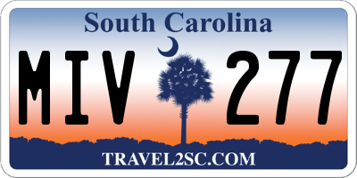 SC license plate MIV277