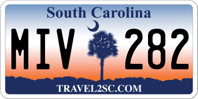SC license plate MIV282