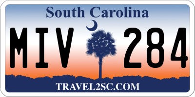 SC license plate MIV284