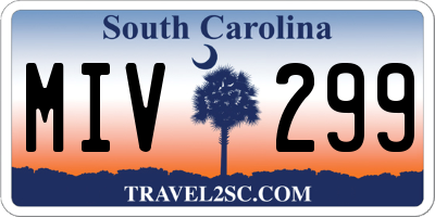 SC license plate MIV299