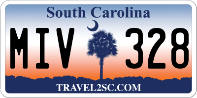 SC license plate MIV328
