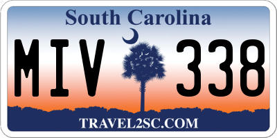 SC license plate MIV338
