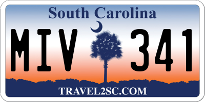 SC license plate MIV341
