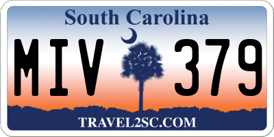 SC license plate MIV379