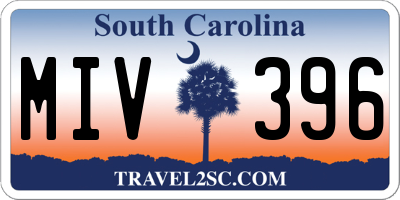 SC license plate MIV396