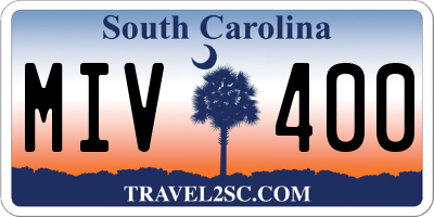 SC license plate MIV400